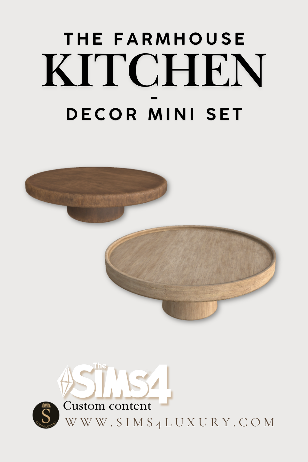Sims4Luxury - Farmhouse Kitchen - Decor mini set mod for The Sims 4 