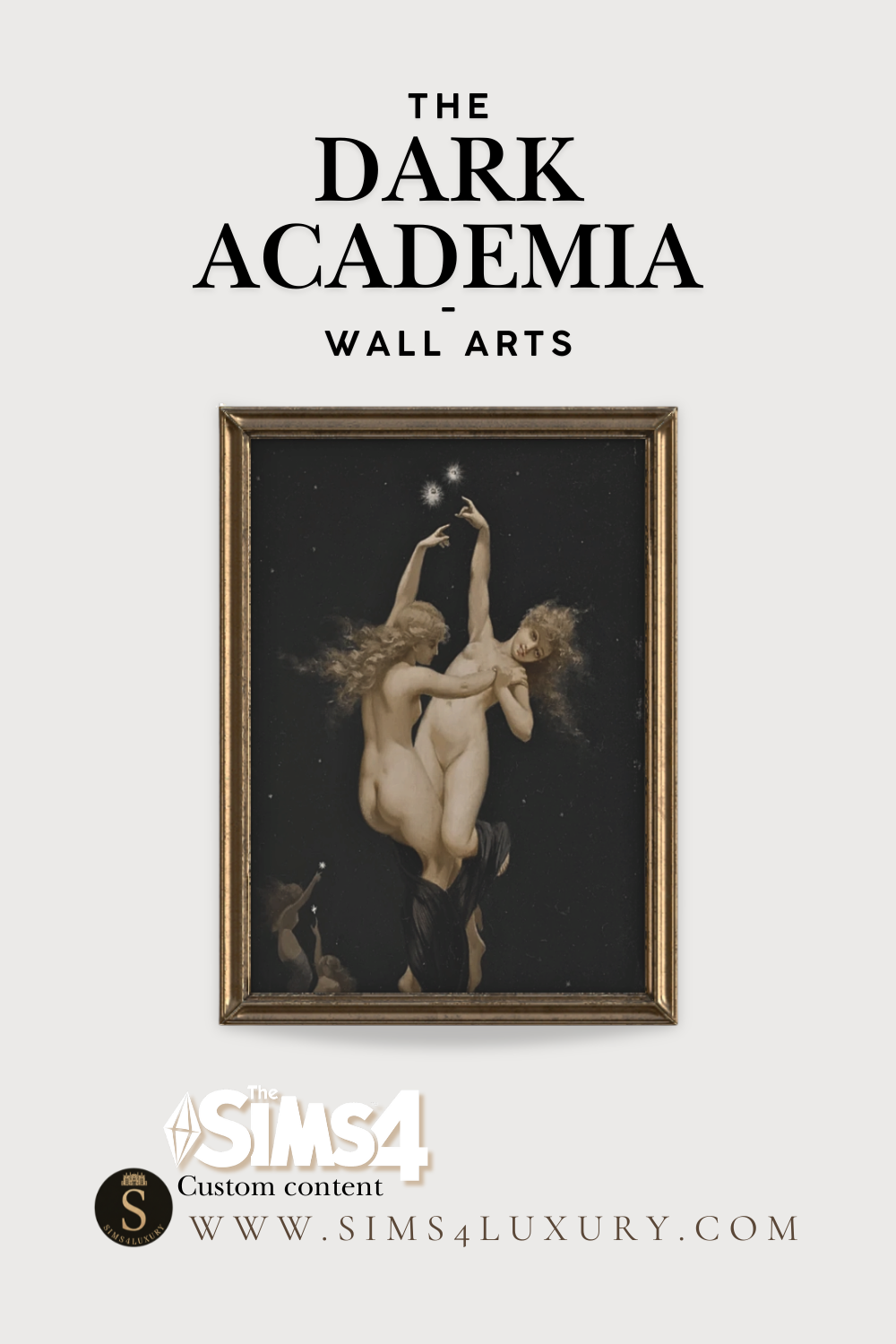 Sims4Luxury - Dark Academia - Wall arts mod for The Sims 4 