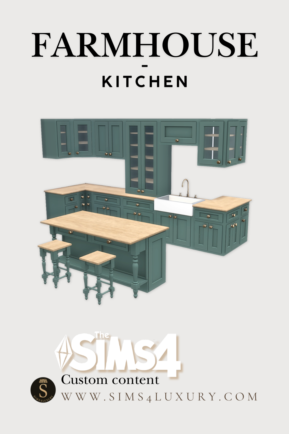 Sims4Luxury - Farmhouse Kitchen mod for The Sims 4 