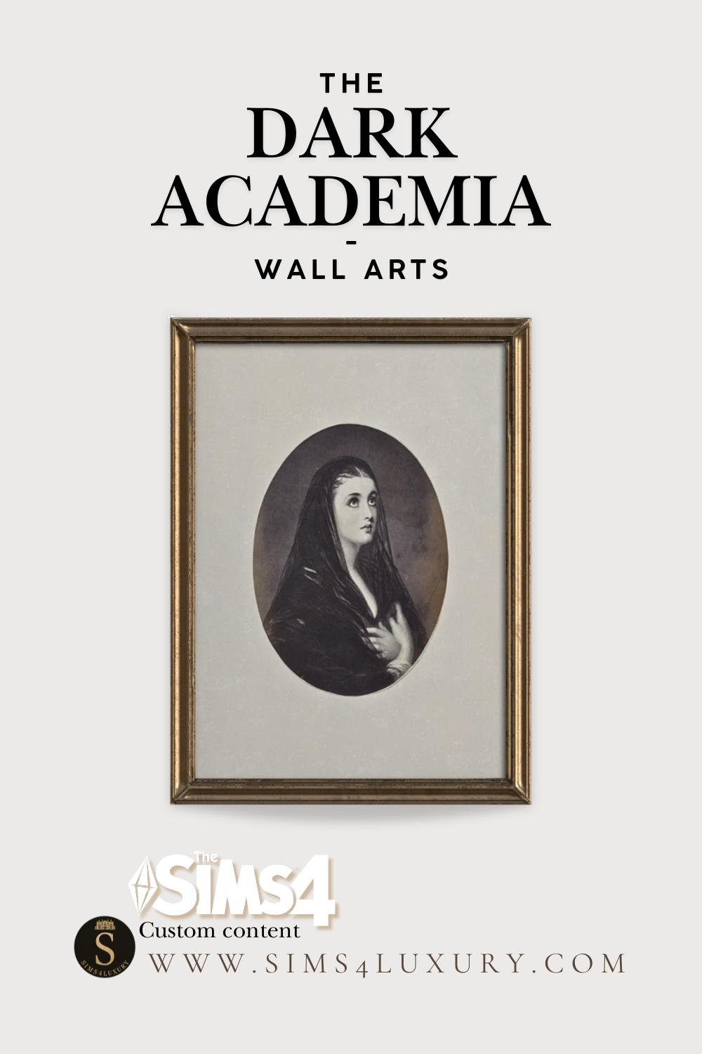 Sims4Luxury - Dark Academia - Wall arts mod for The Sims 4 