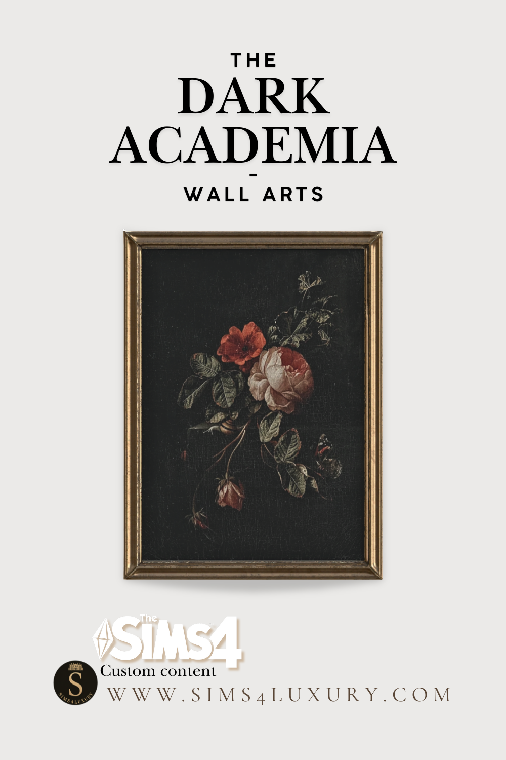 Sims4Luxury - Dark Academia - Wall arts mod for The Sims 4 