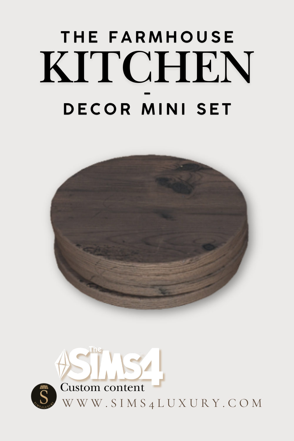 Sims4Luxury - Farmhouse Kitchen - Decor mini set mod for The Sims 4 