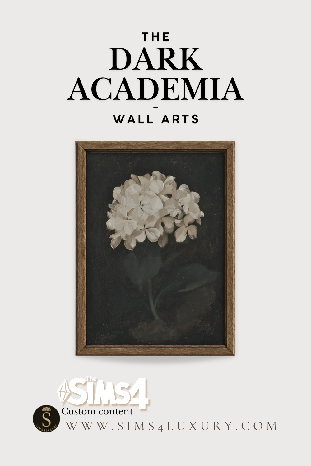 Sims4Luxury - Dark Academia - Wall arts mod for The Sims 4 