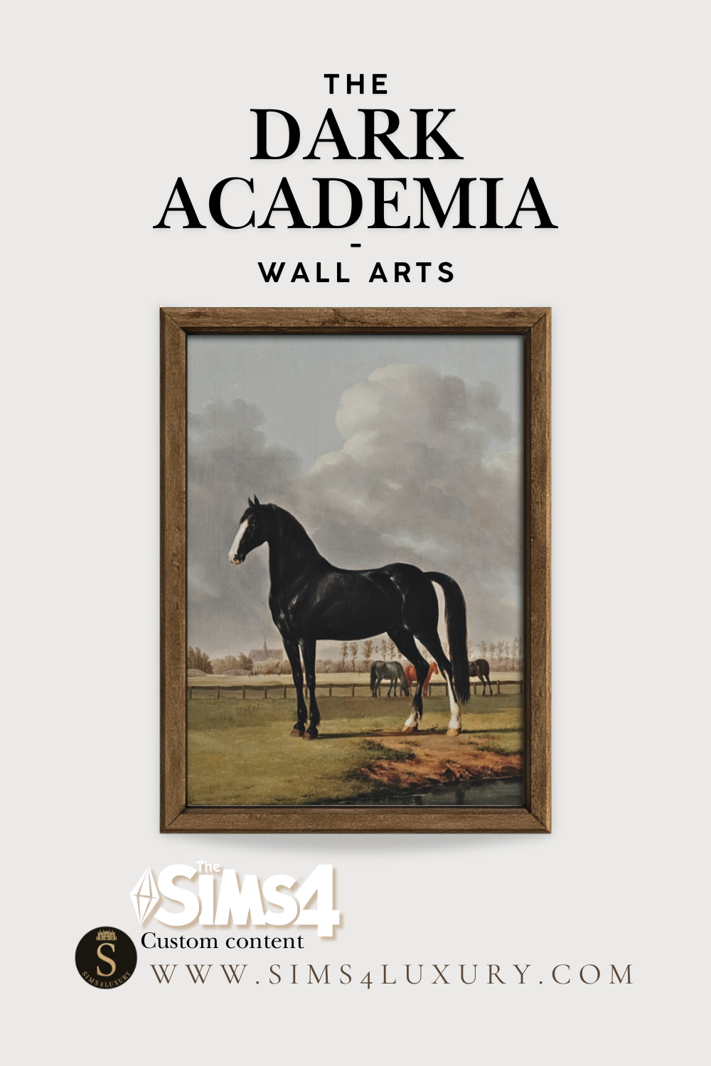 Sims4Luxury - Dark Academia - Wall arts mod for The Sims 4 