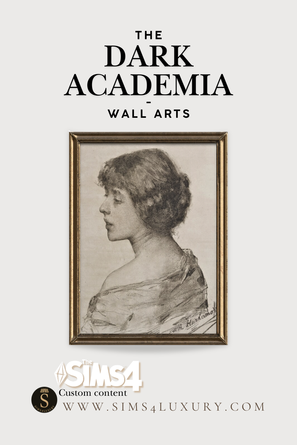 Sims4Luxury - Dark Academia - Wall arts mod for The Sims 4 