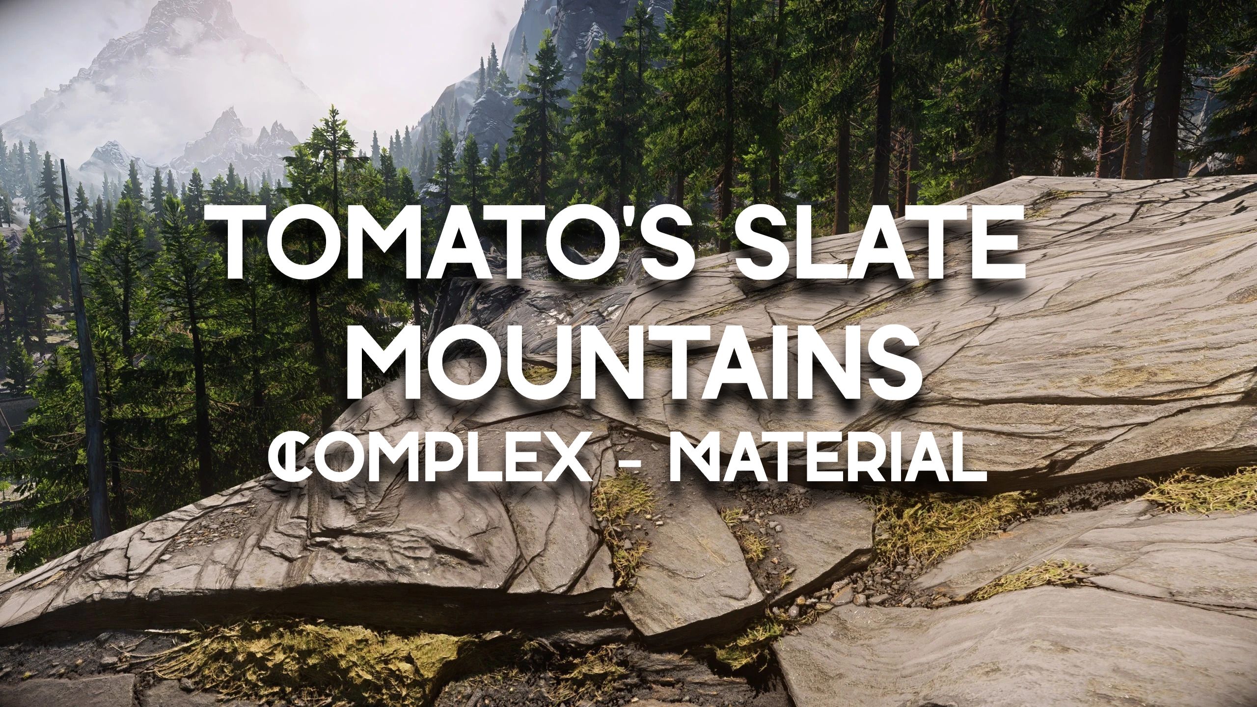 Tomato's Slate Mountains - 8K - Complex Material mod for The Elder Scrolls V: Skyrim Special Edition