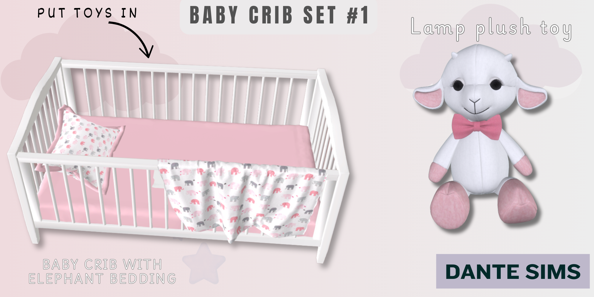 Baby crib set 1 mod for The Sims 4 