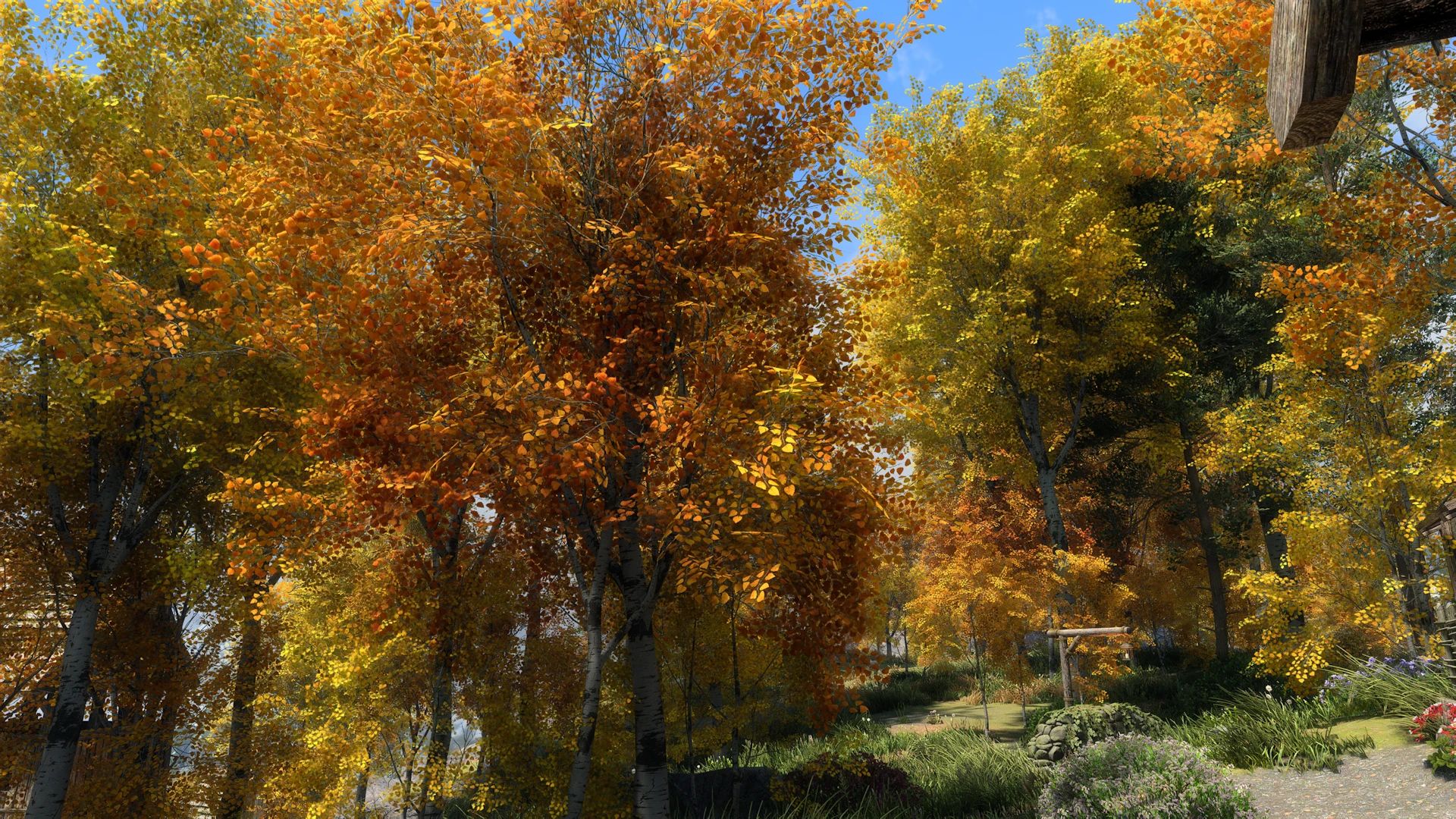 Aspens Ablaze - PBR mod for The Elder Scrolls V: Skyrim Special Edition