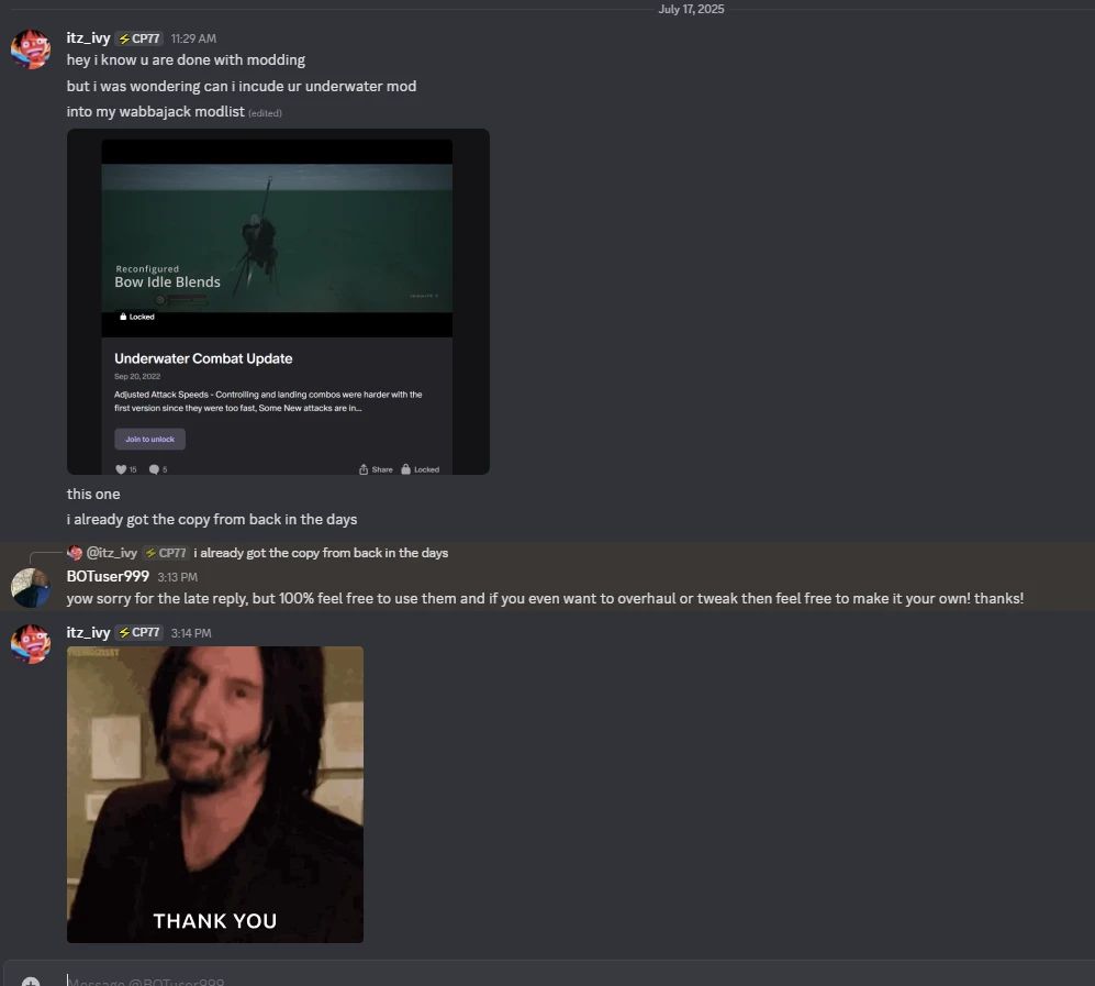 MCO - Underwater Combat mod for The Elder Scrolls V: Skyrim Special Edition