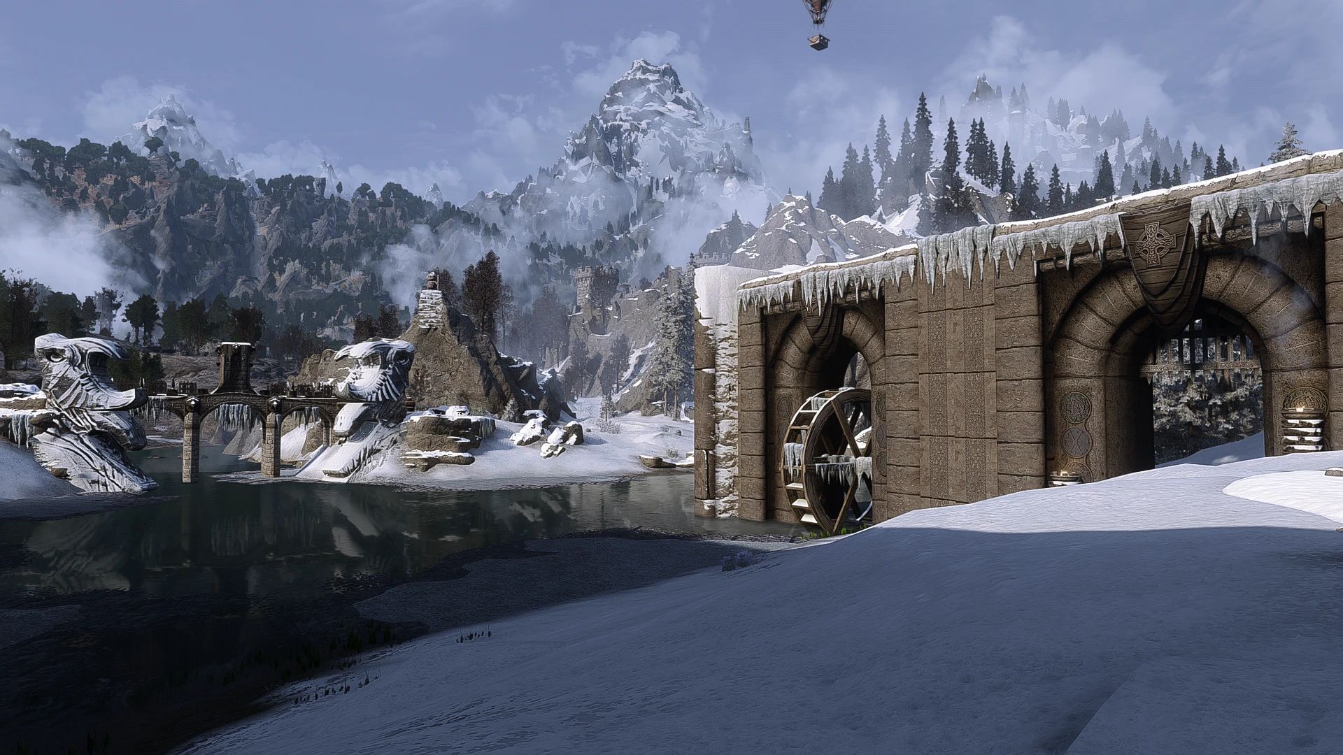 Ivy Snowy Windhelm Walkway mod for The Elder Scrolls V: Skyrim Special Edition