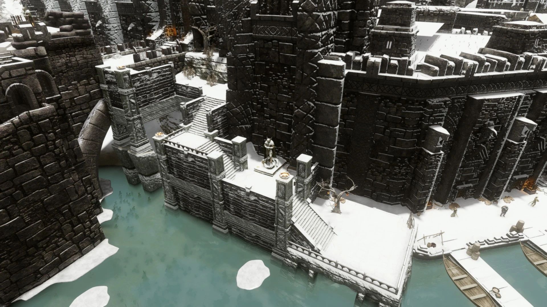 Ivy Snowy Windhelm Walkway mod for The Elder Scrolls V: Skyrim Special Edition