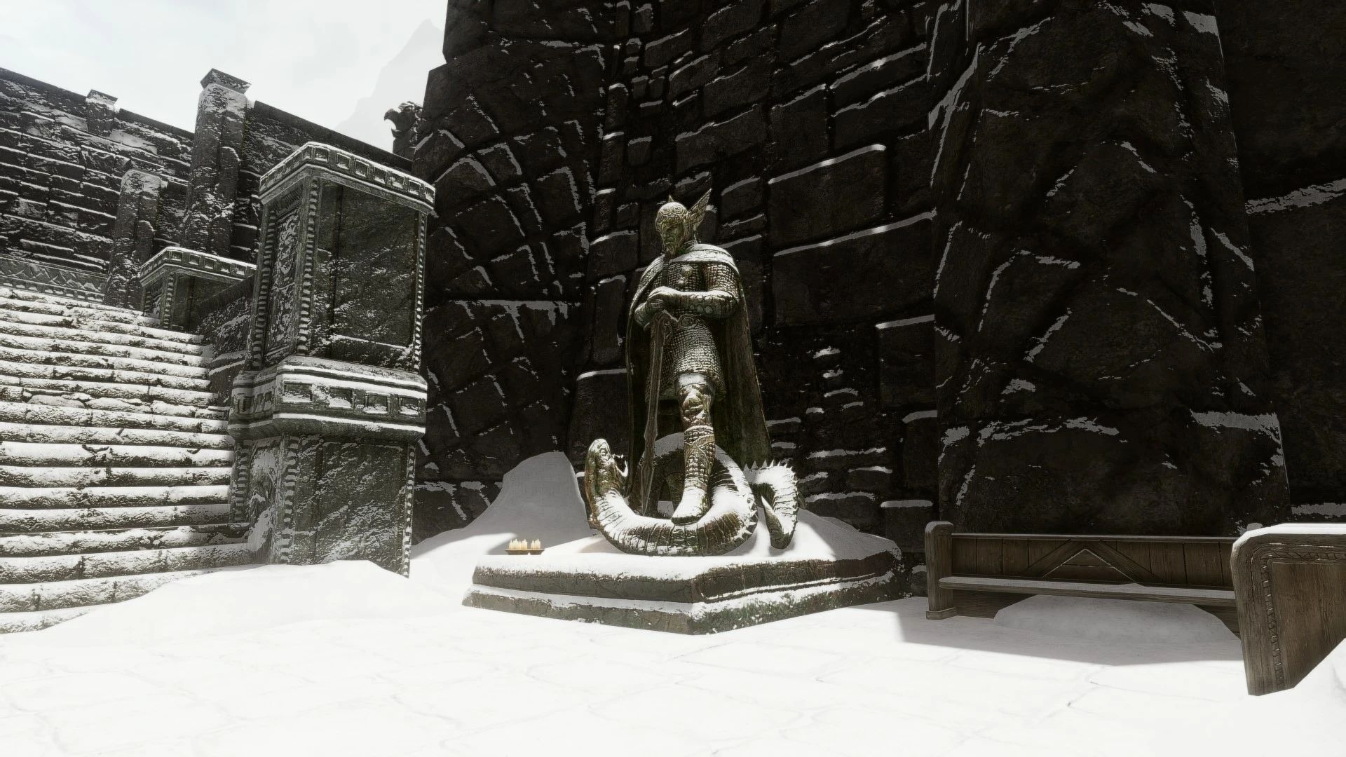 Ivy Snowy Windhelm Walkway mod for The Elder Scrolls V: Skyrim Special Edition