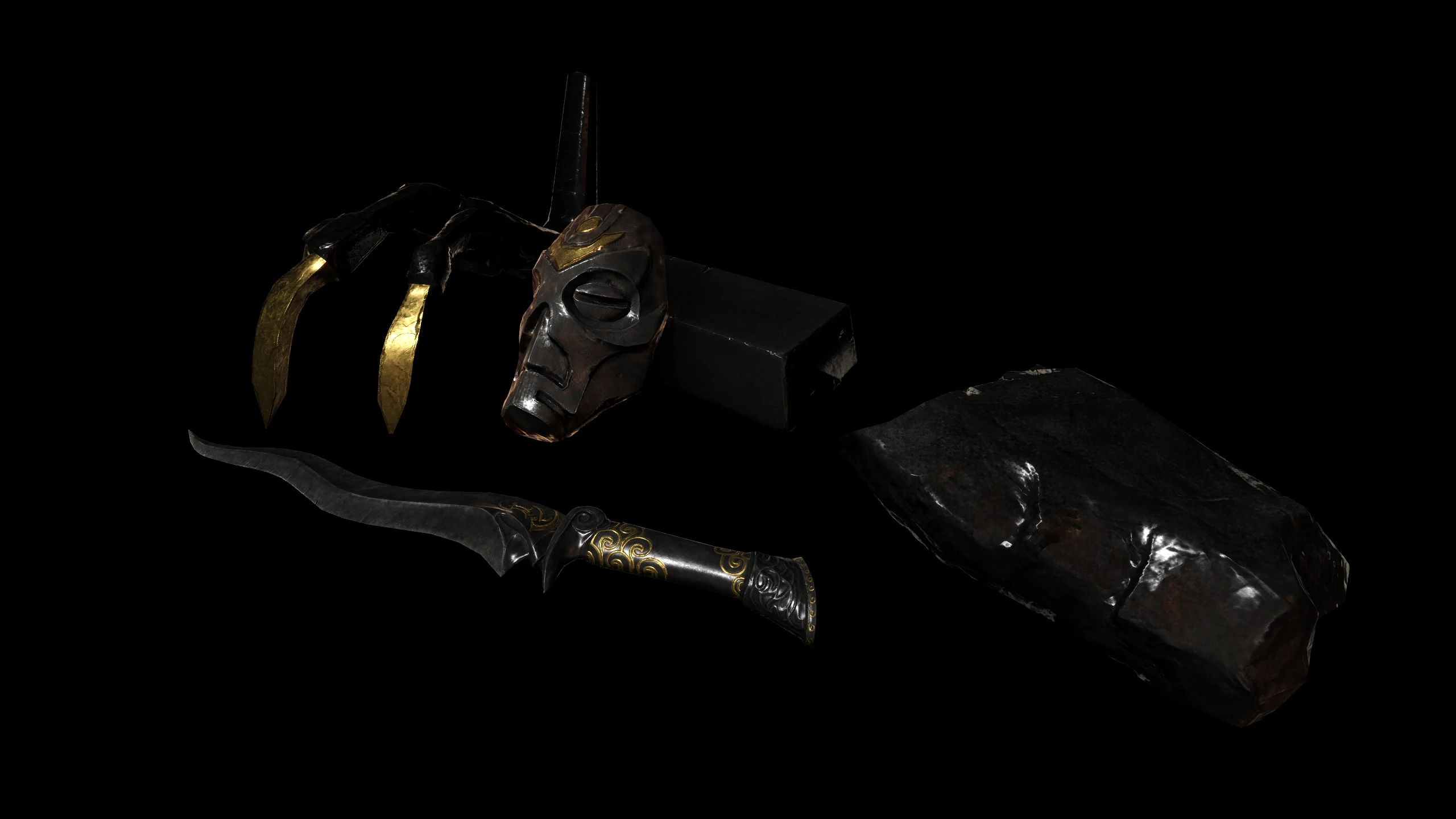 Tony's Ebony PBR mod for The Elder Scrolls V: Skyrim Special Edition