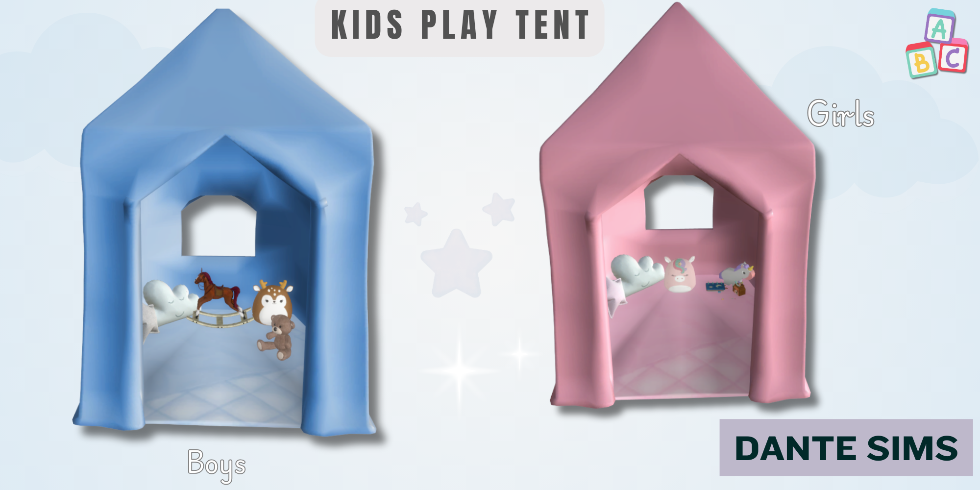 Kids play tent mod for The Sims 4 