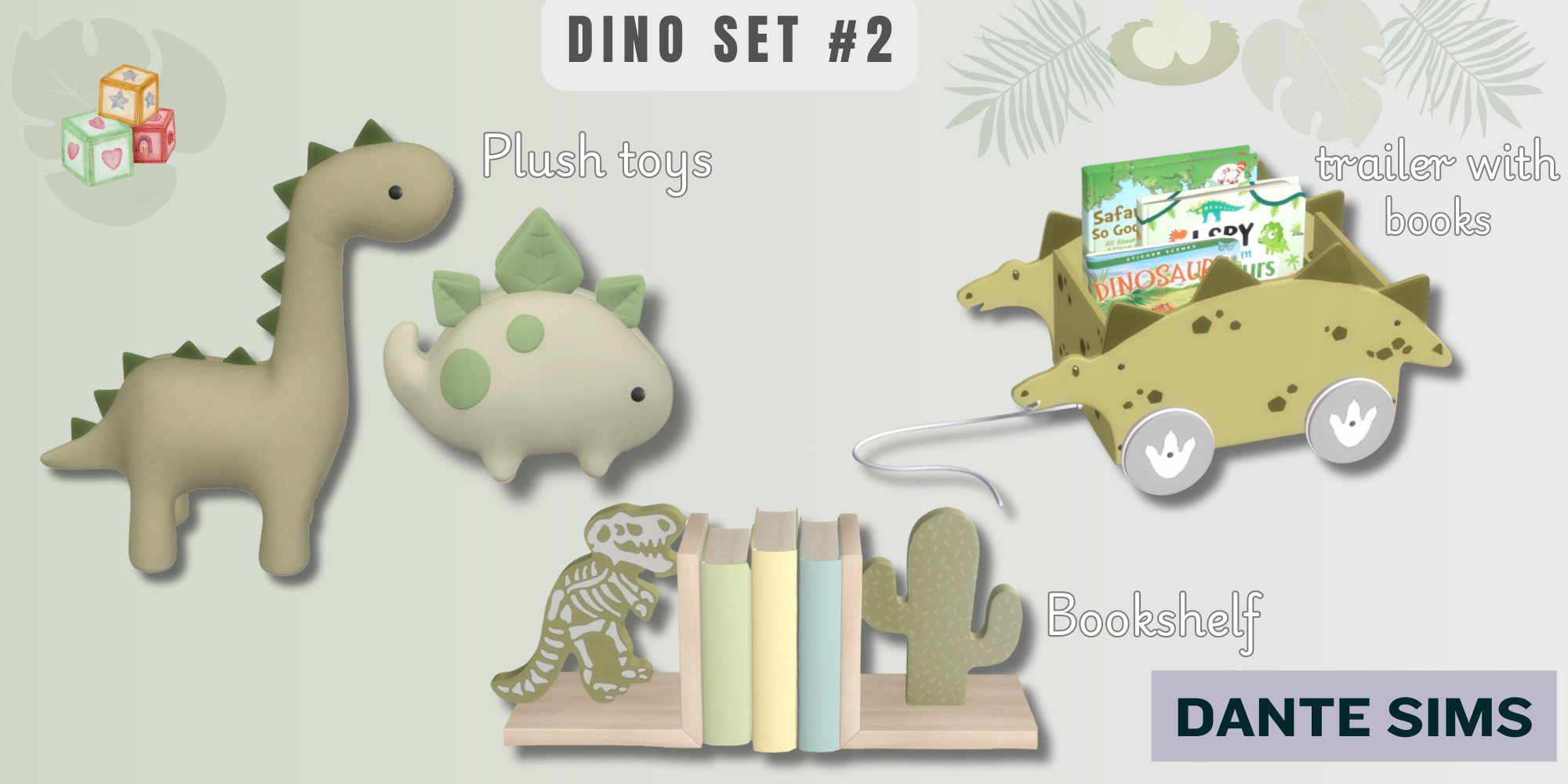 Dino set 2 mod for The Sims 4 