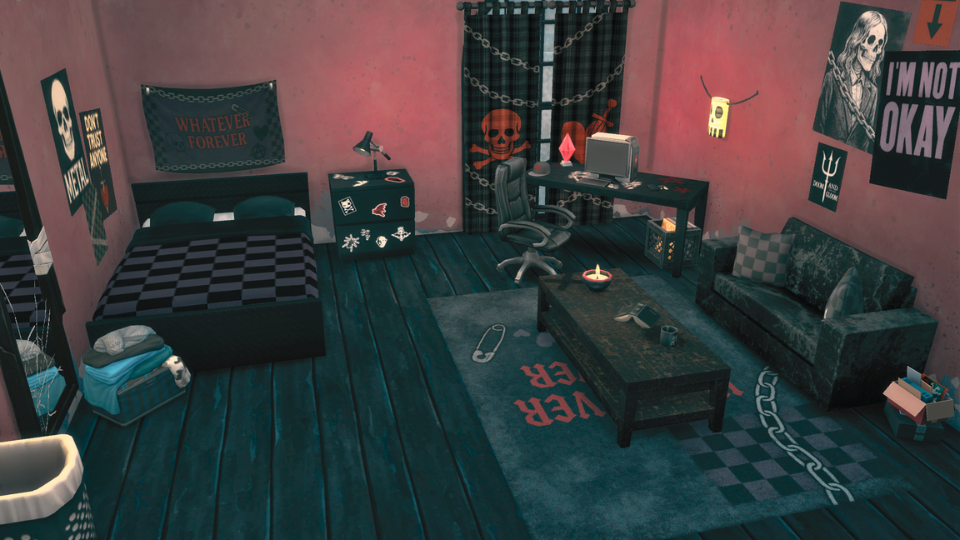 Goth Teen Room mod for The Sims 4 