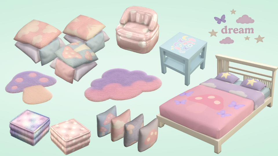 Dreamcore Bedroom mod for The Sims 4 