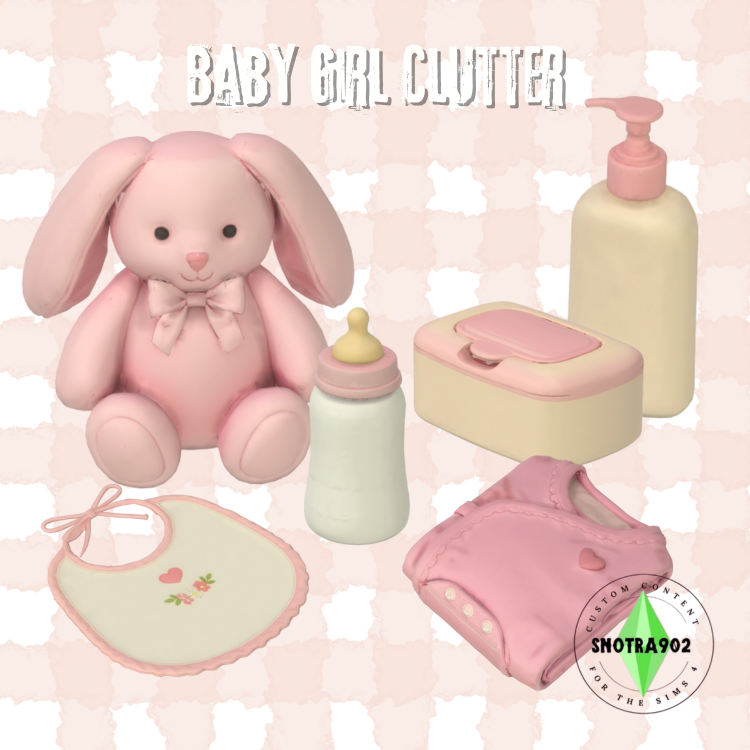Baby Girl Clutter mod for The Sims 4 