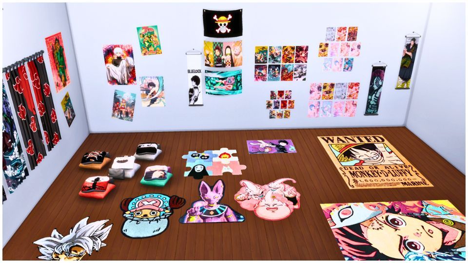 Otaku Decors Set  mod for The Sims 4 