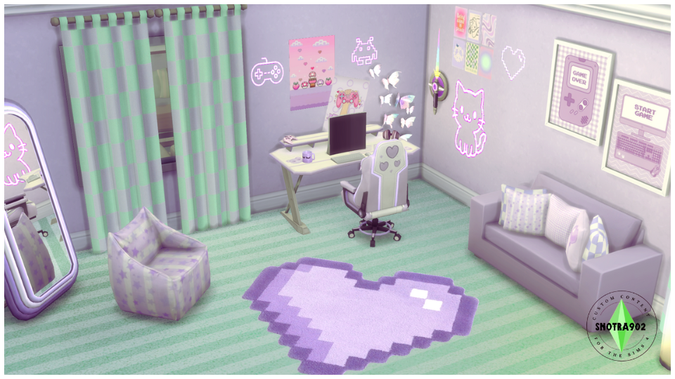 Purple Pastel Gamer mod for The Sims 4 