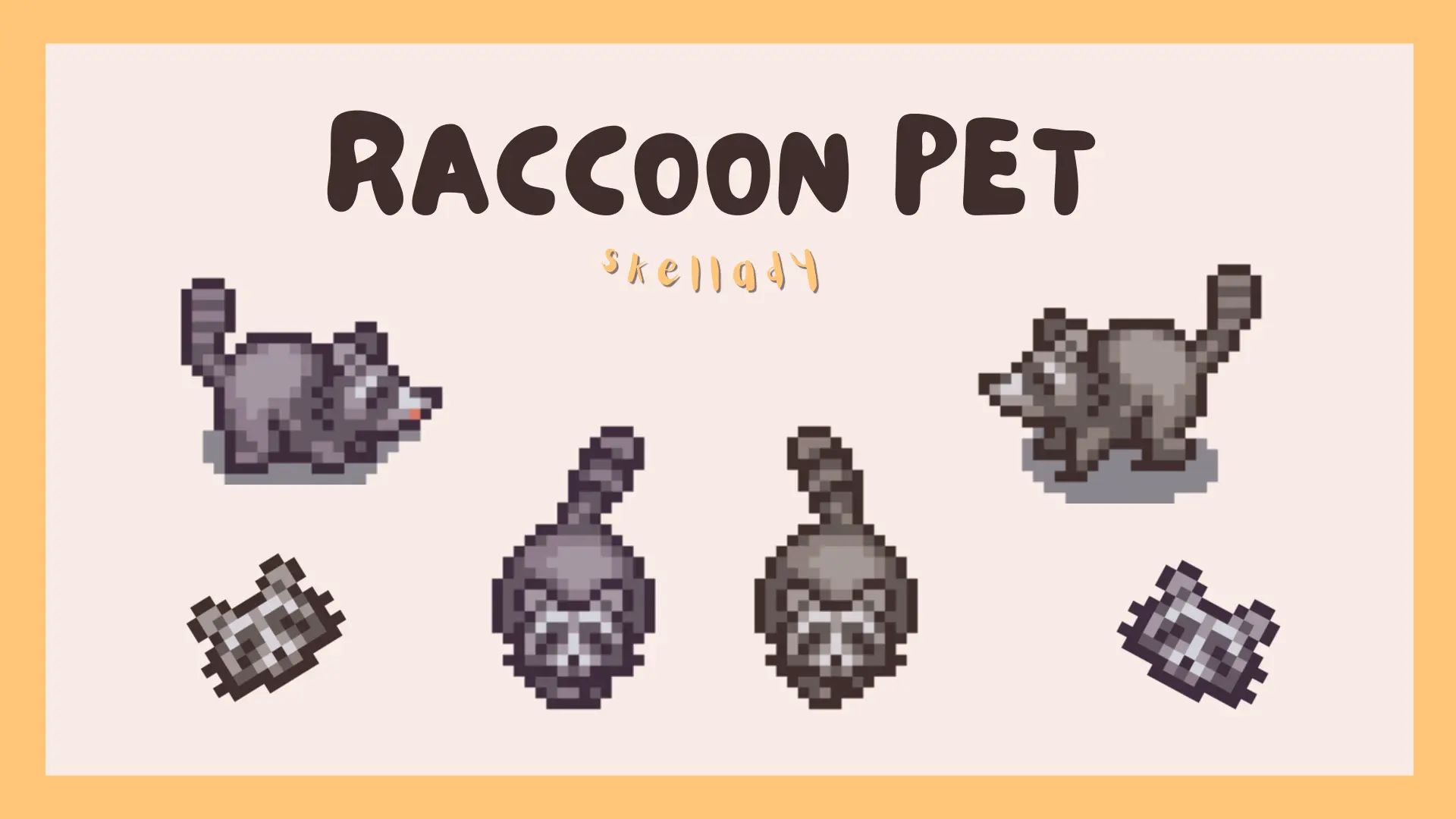 Raccoon Pet mod for Stardew Valley