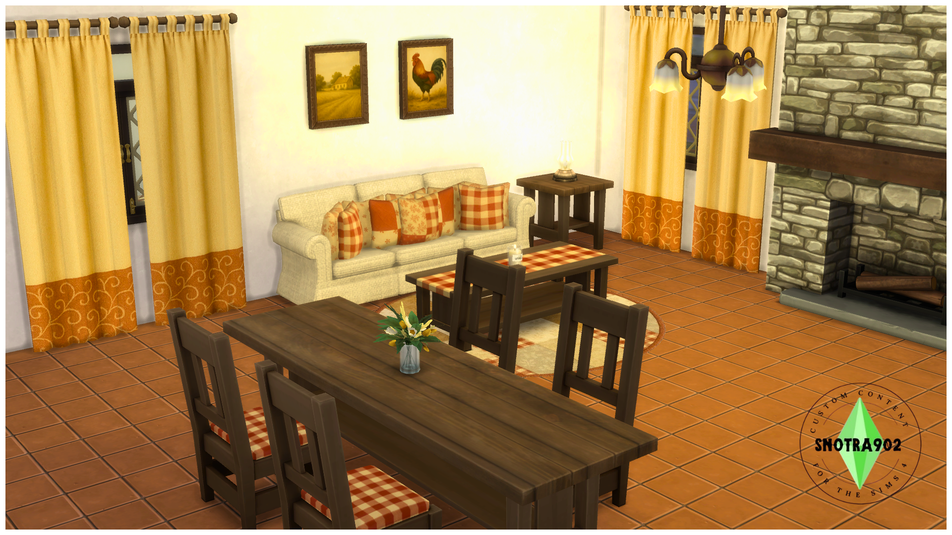 Rustic Farmhouse mod for The Sims 4 