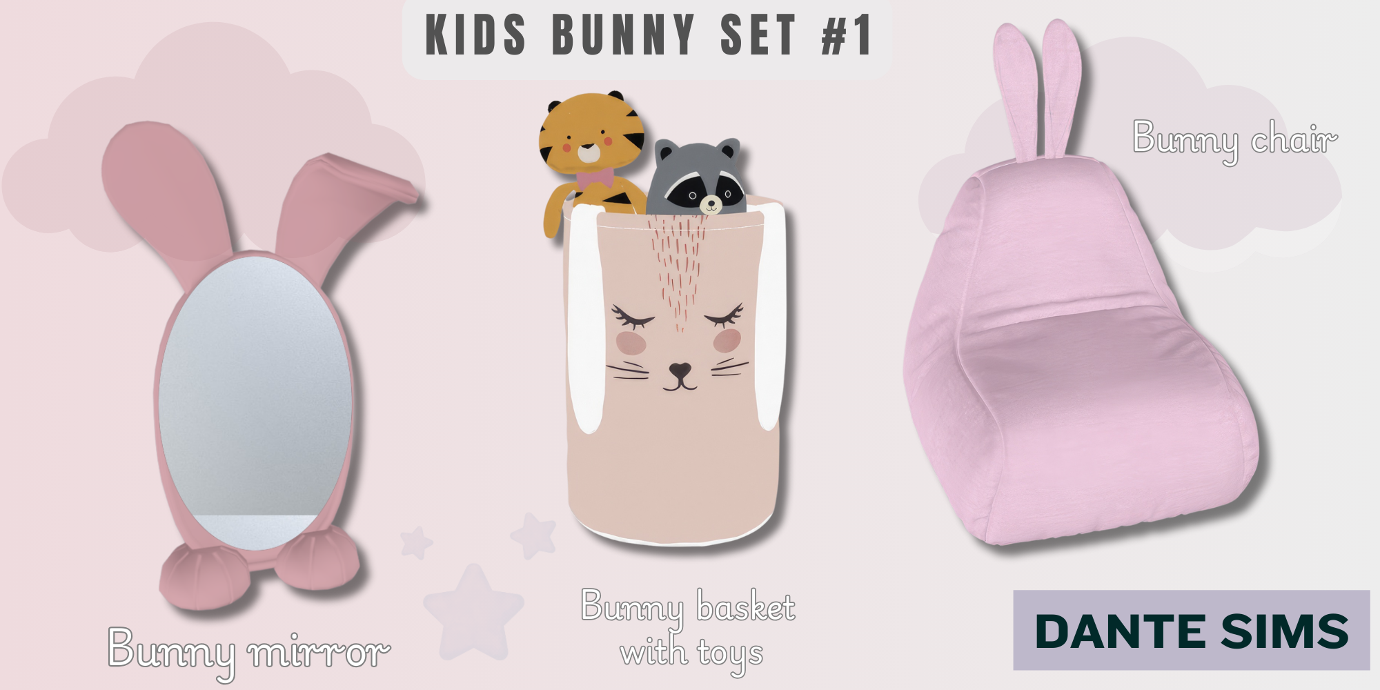 Kids bunny set 1 mod for The Sims 4 