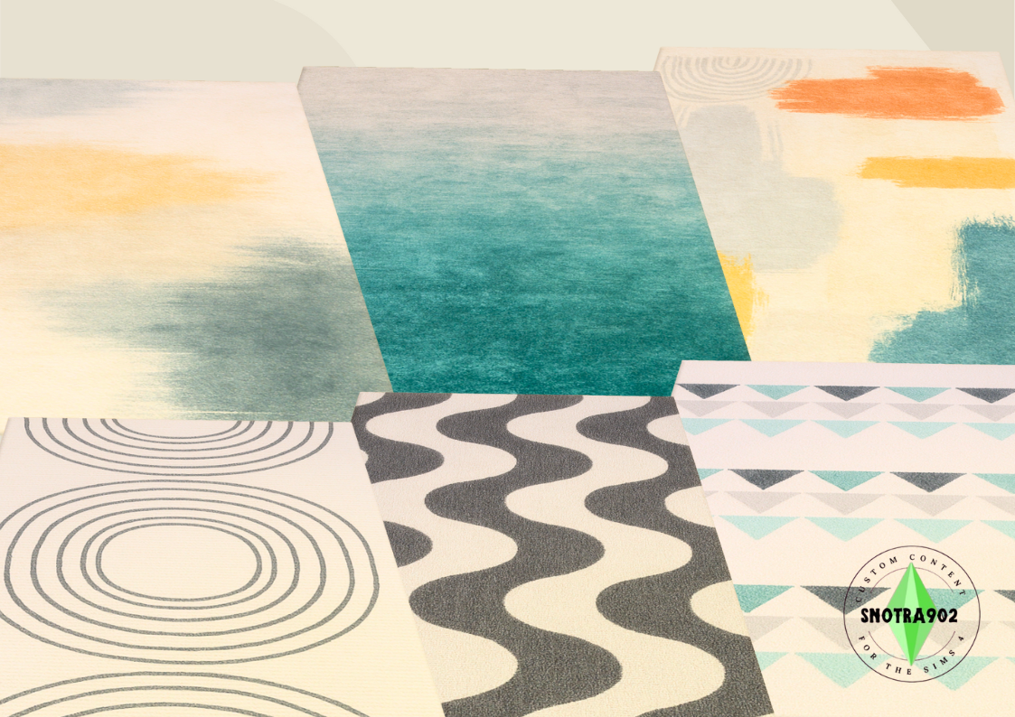 Modern Patterned Rugs mod for The Sims 4 