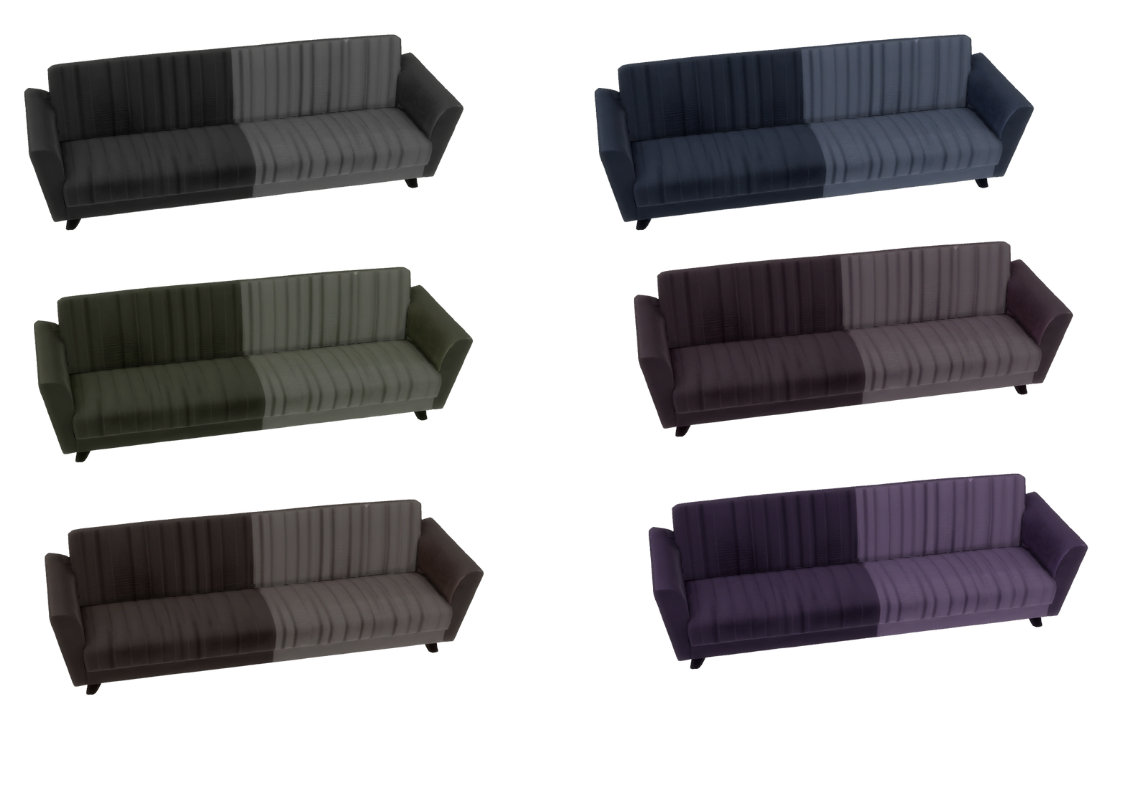 Velvet Eclipse Sofa mod for The Sims 4 