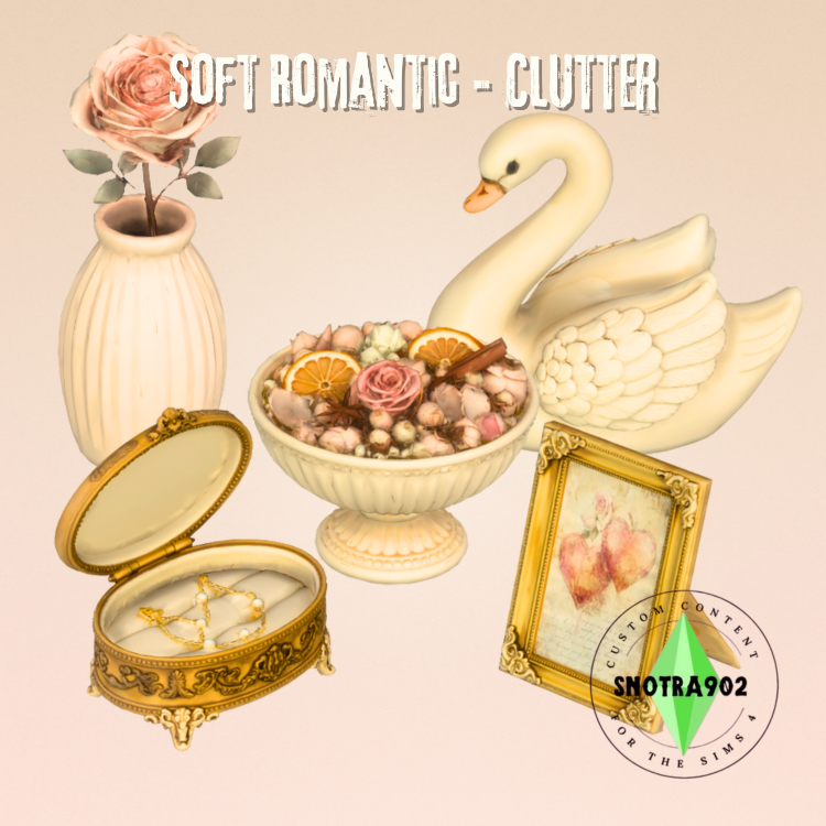 Soft Romantic - Clutter mod for The Sims 4 