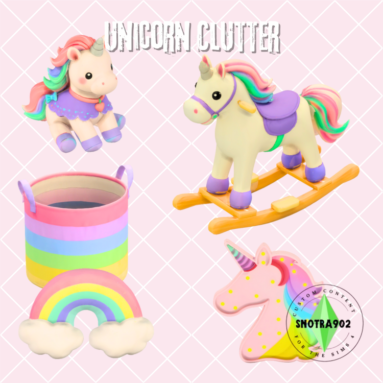 Unicorn Clutter mod for The Sims 4 