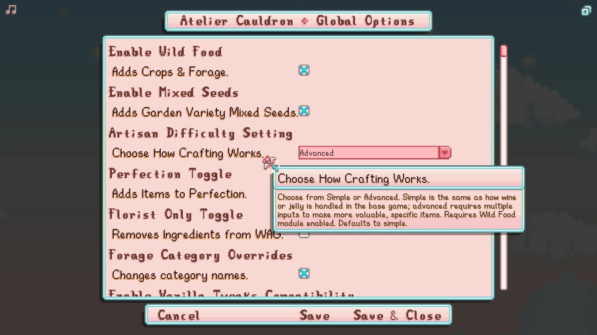 Cauldron - for Wildflour's Atelier Goods mod for Stardew Valley