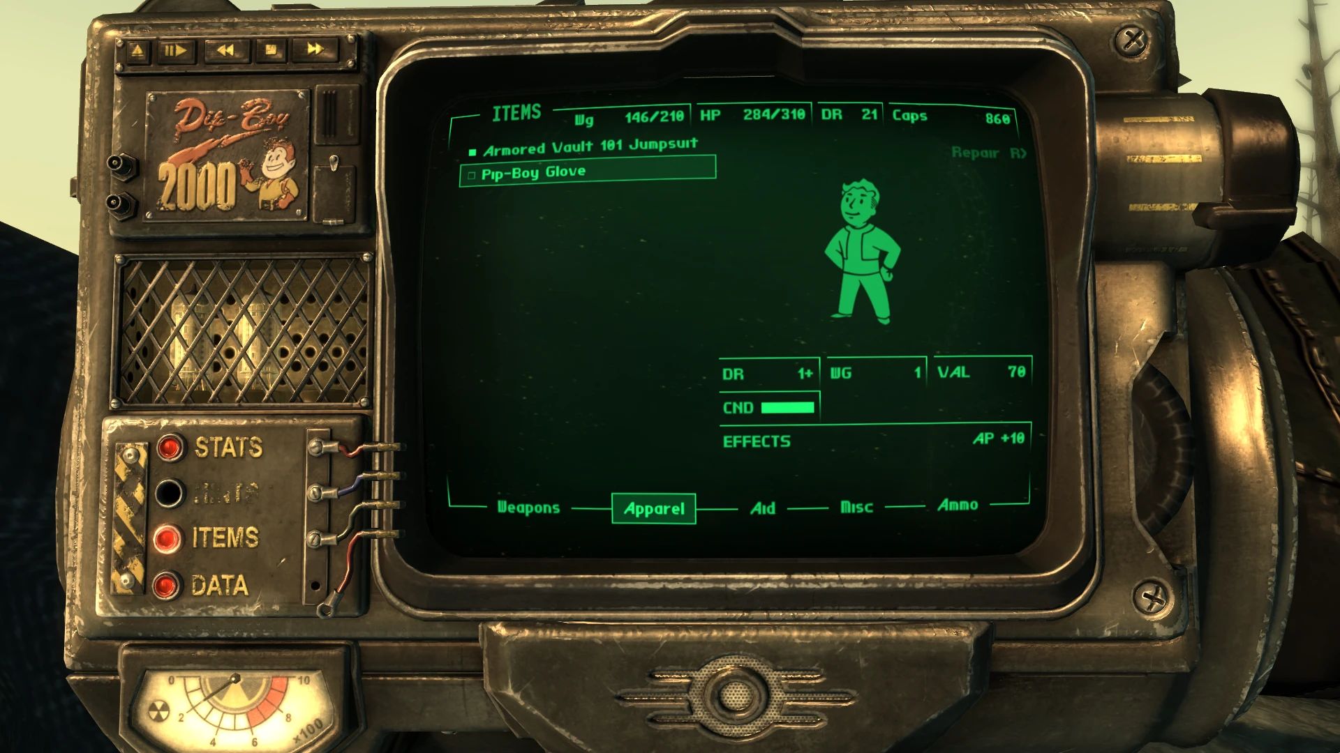 Playable Pip-Boy Glove mod for Fallout 3