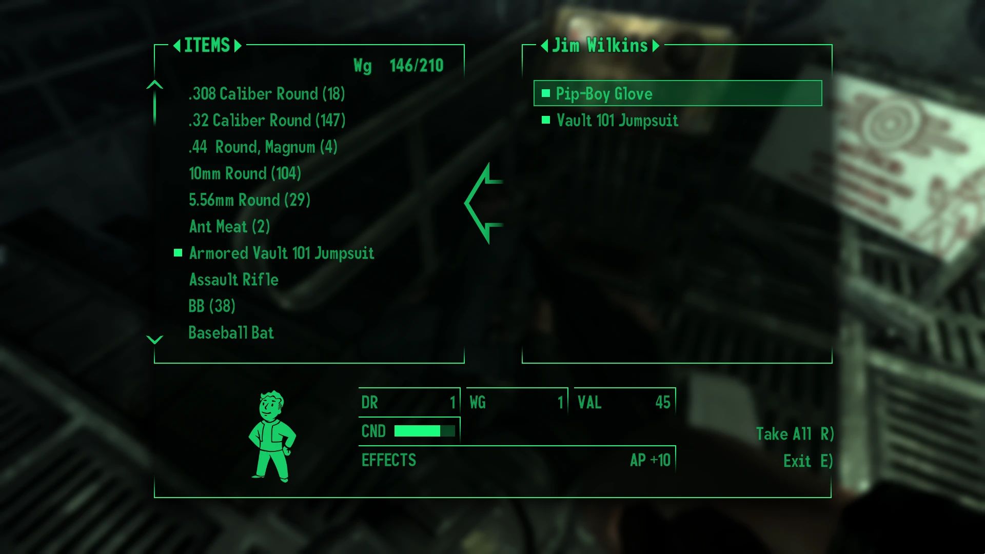 Playable Pip-Boy Glove mod for Fallout 3