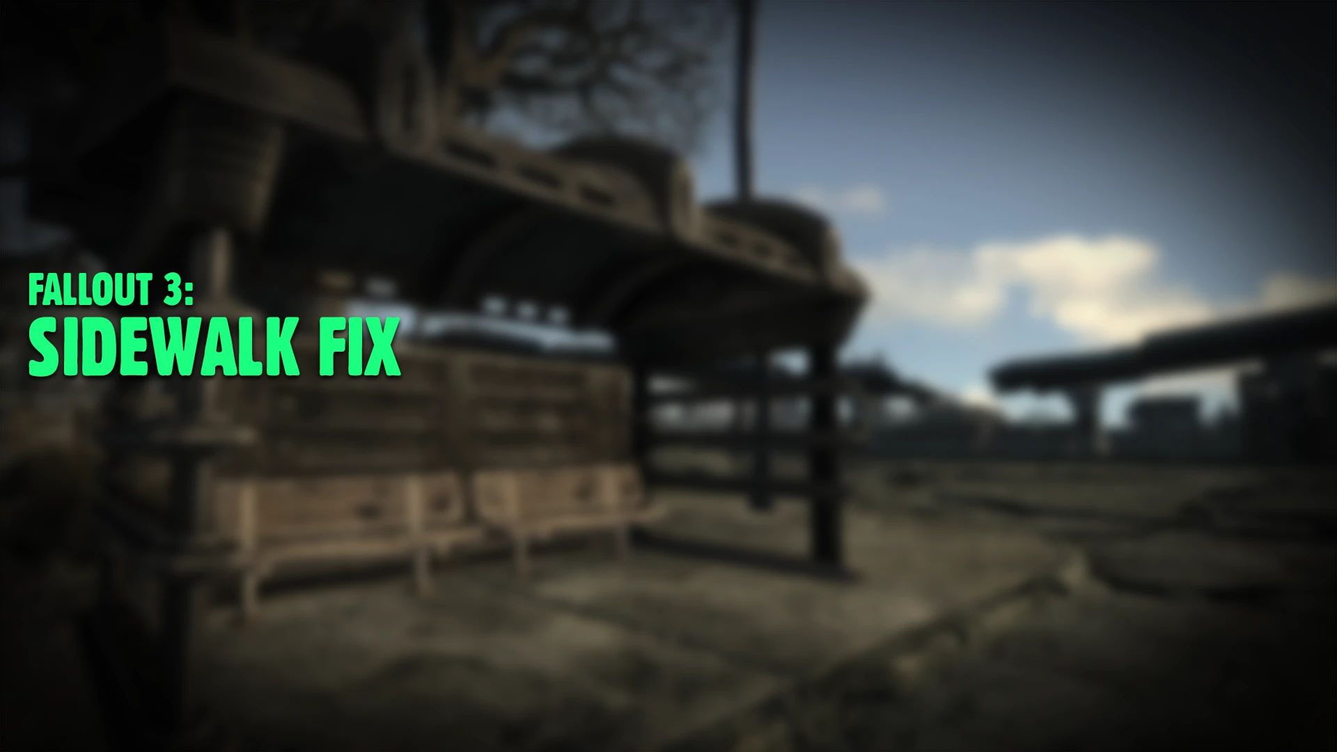 Sidewalk Fix mod for Fallout 3