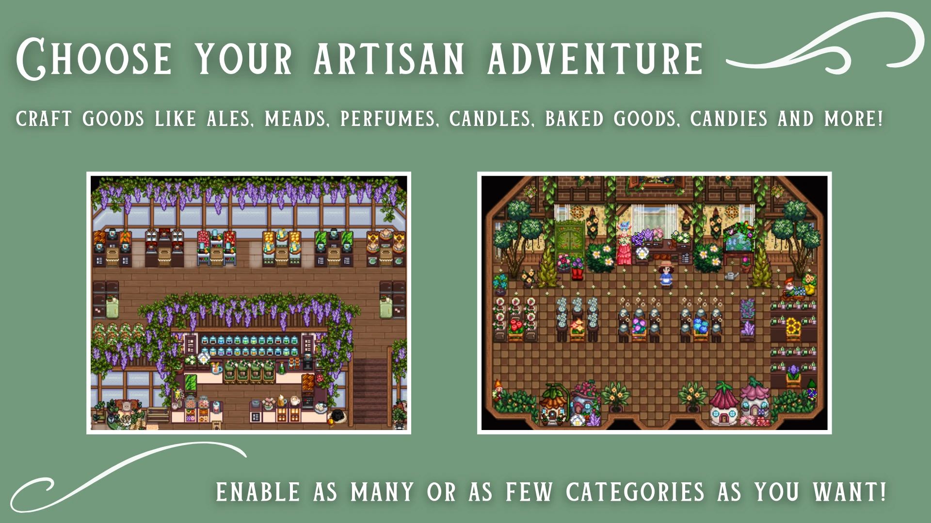Wildflour's Atelier Goods - An Artisan Goods Expansion mod for Stardew Valley
