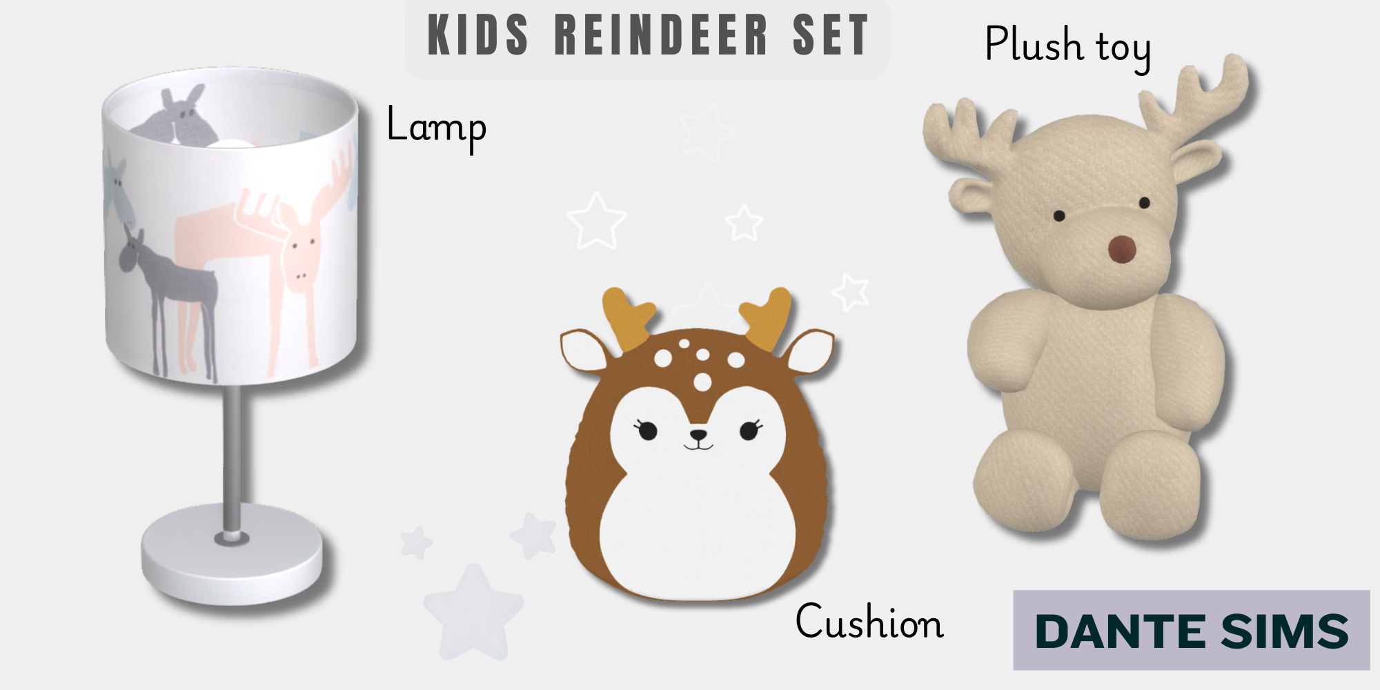 Kids reindeer set mod for The Sims 4 
