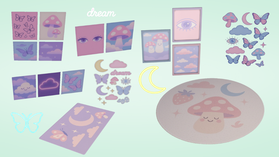 Dreamcore Bedroom mod for The Sims 4 