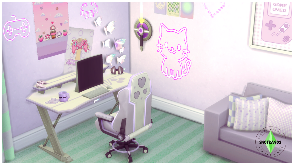 Purple Pastel Gamer mod for The Sims 4 