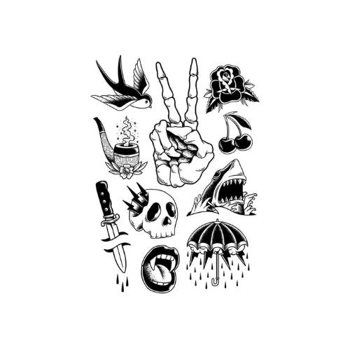 Flash Tattoos - Posters mod for The Sims 4 