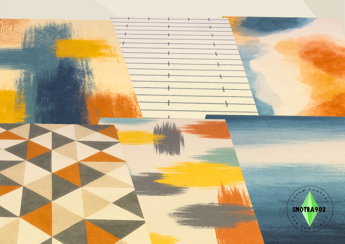 Modern Patterned Rugs mod for The Sims 4 