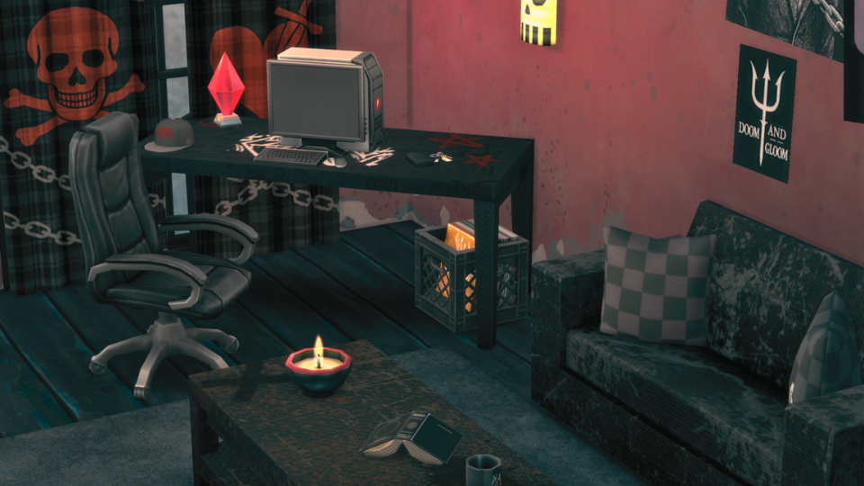 Goth Teen Room mod for The Sims 4 