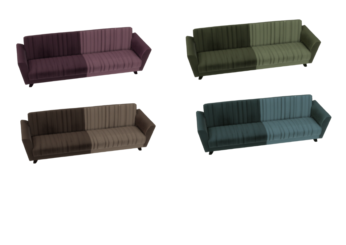Velvet Eclipse Sofa mod for The Sims 4 