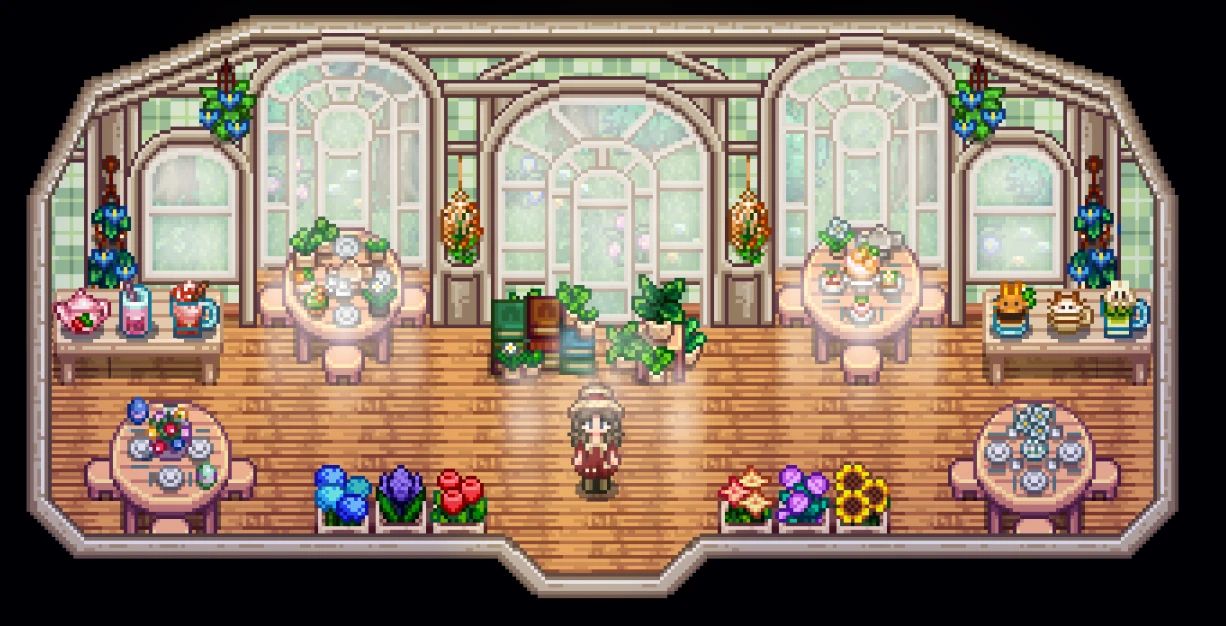 HxW Restaurant Furniture Set mod for Stardew Valley