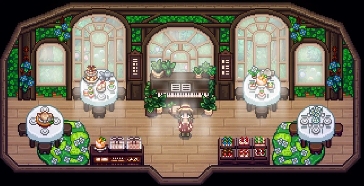 HxW Restaurant Furniture Set mod for Stardew Valley