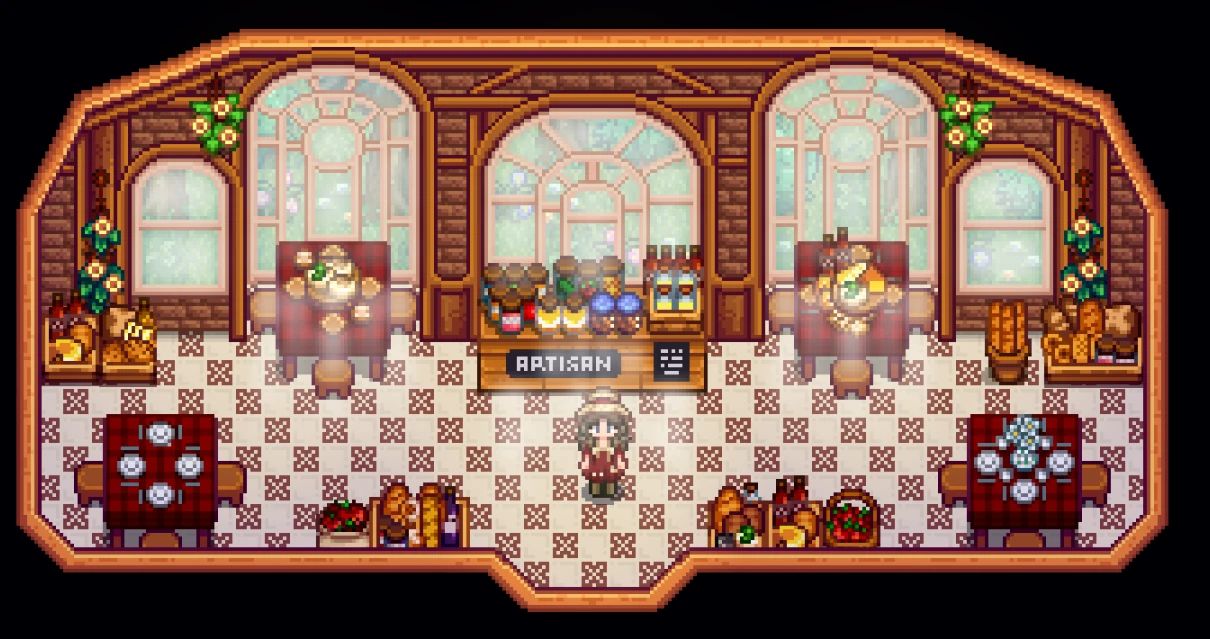 HxW Restaurant Furniture Set mod for Stardew Valley