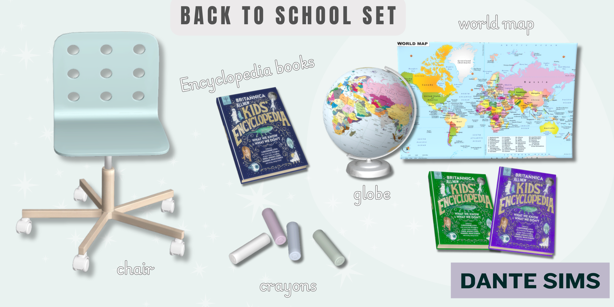 Back to school set mod for The Sims 4 
