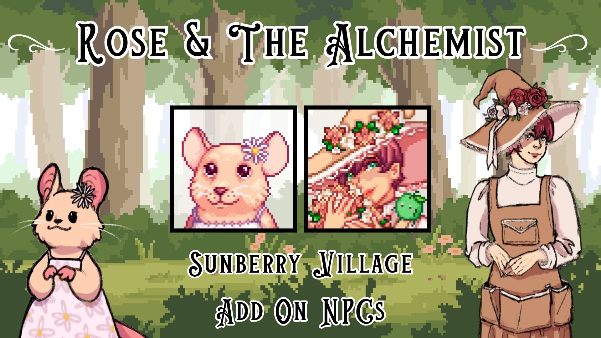 Rose and the Alchemist - Custom NPCs for Sunberry Village mod for Stardew Valley
