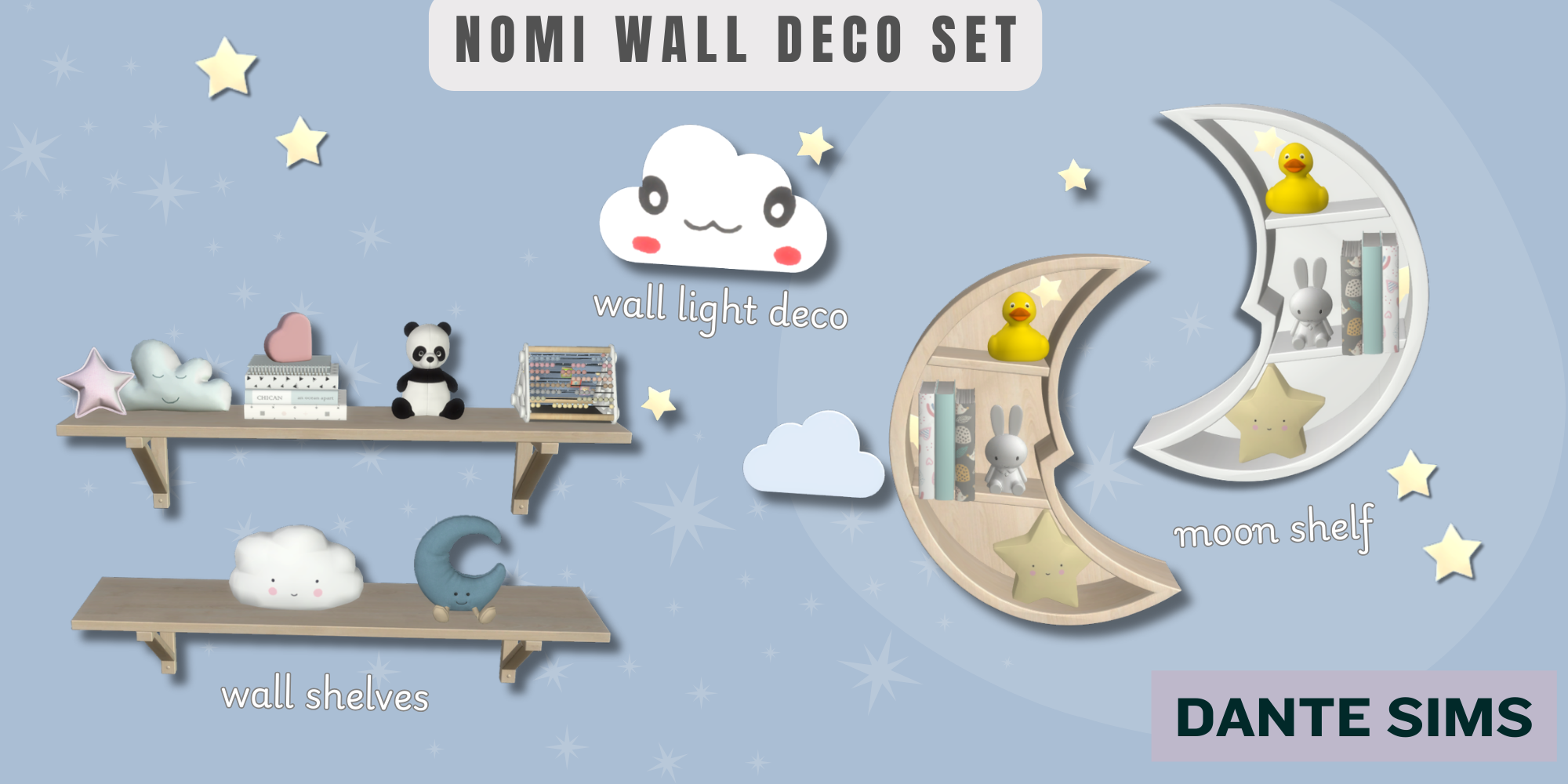 Nomi wall deco set mod for The Sims 4 
