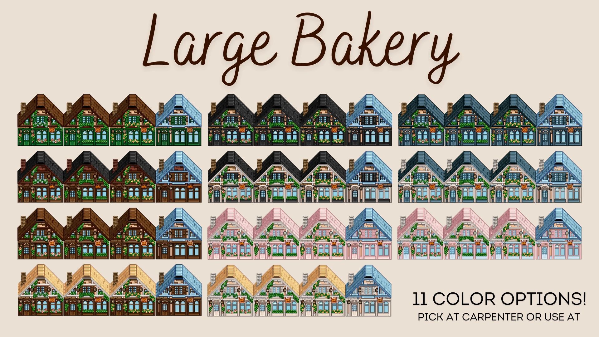 HXW Bakery and Tea Shop Retextures mod for Stardew Valley